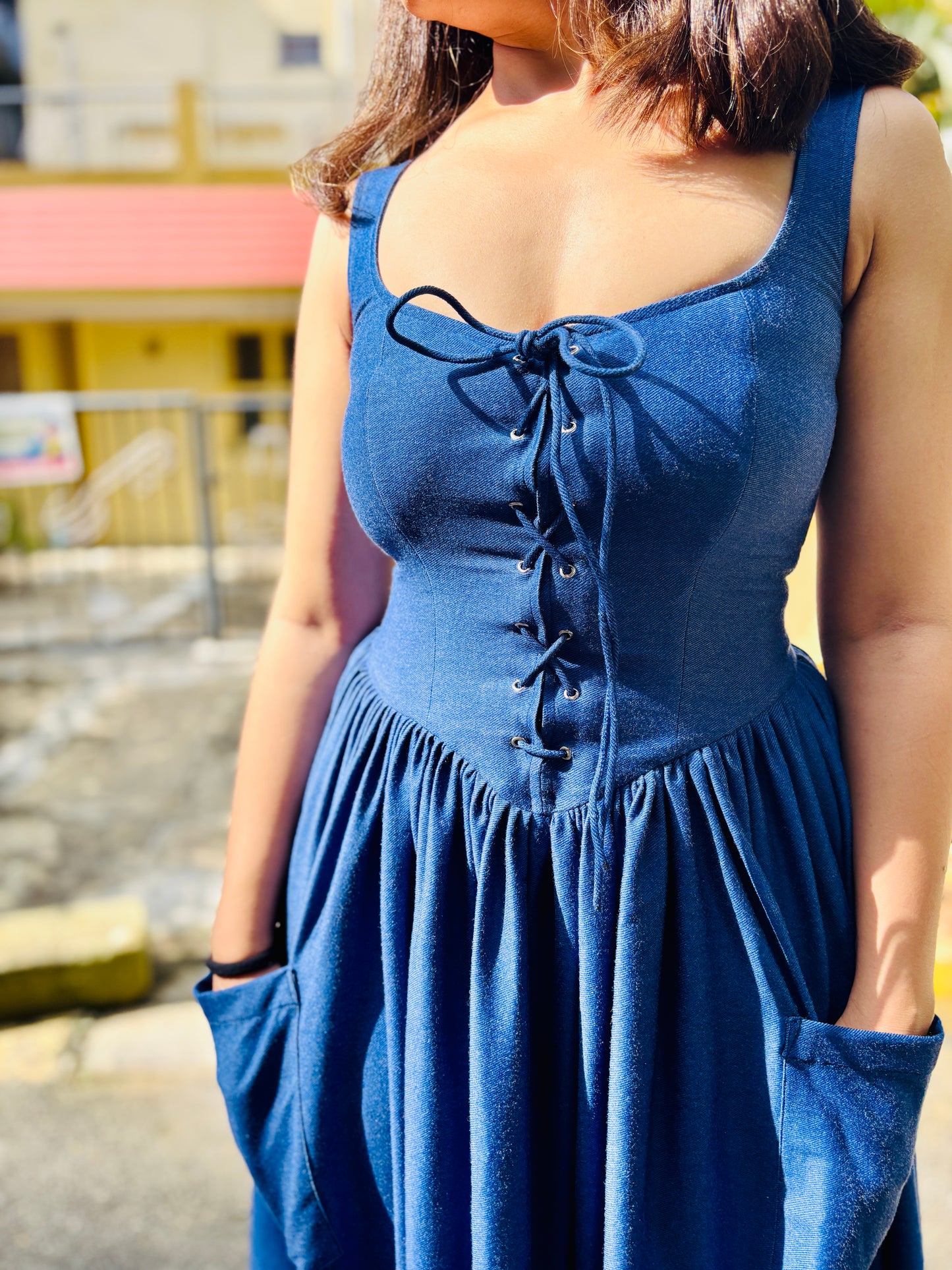 Damsel in Denim Dress