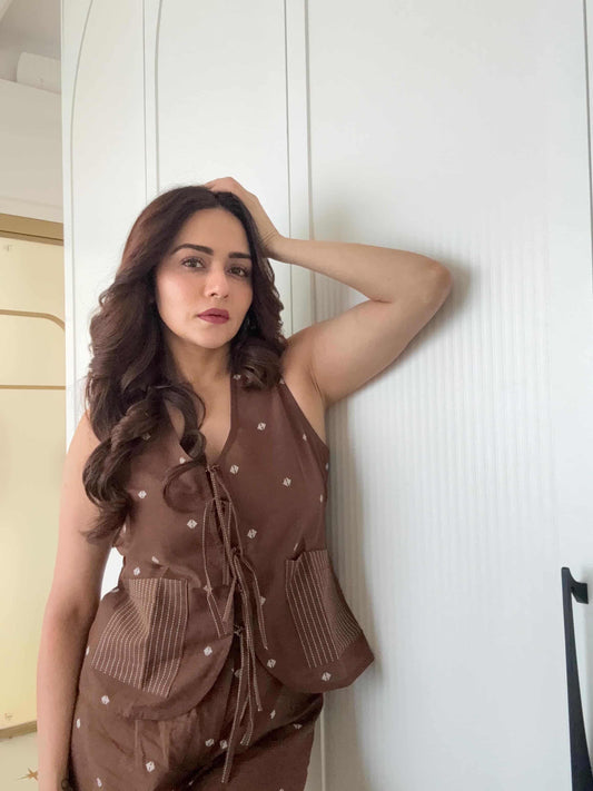 Chestnut Co-ord with Amruta Khanvilkar