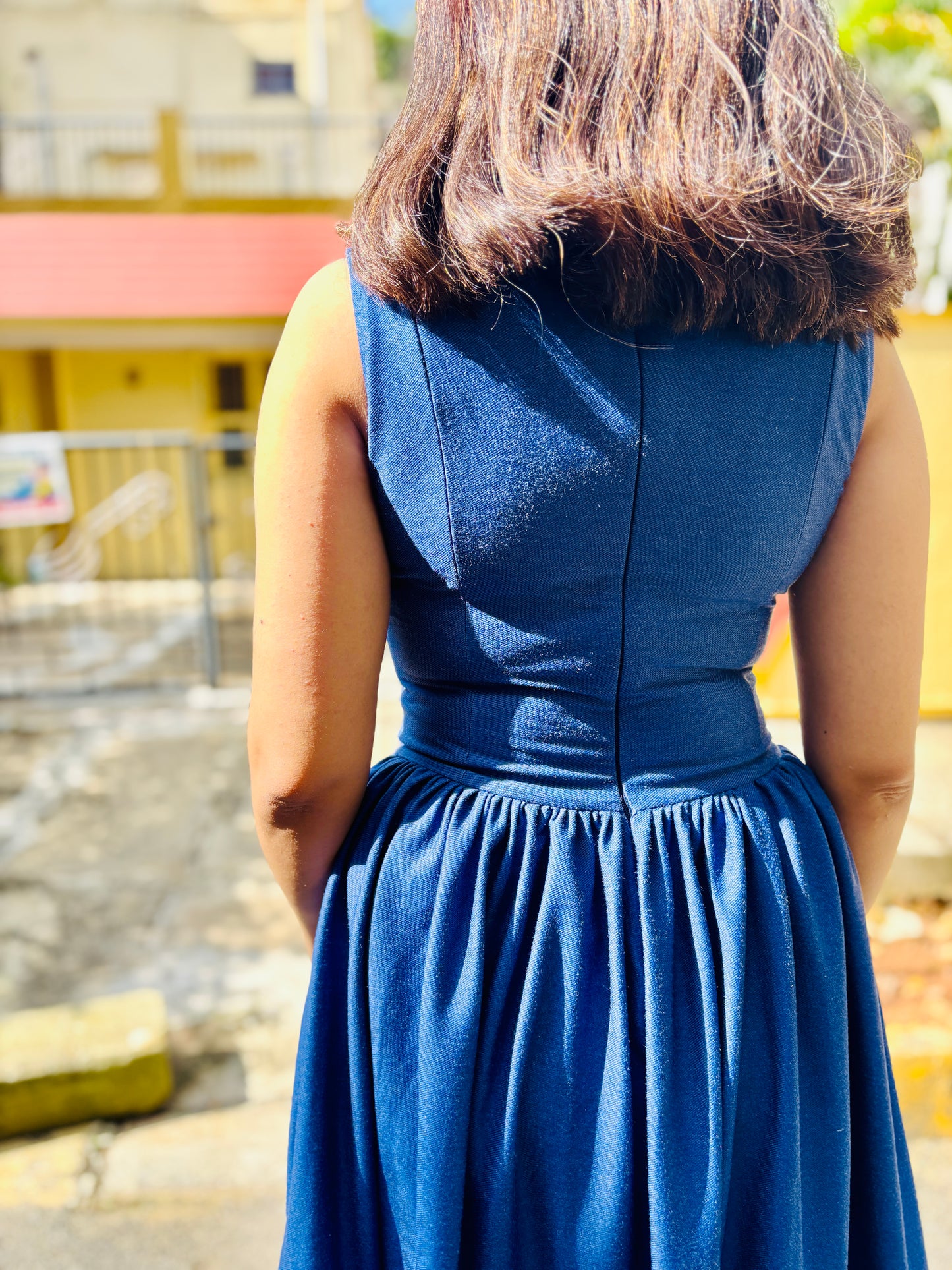 Damsel in Denim Dress